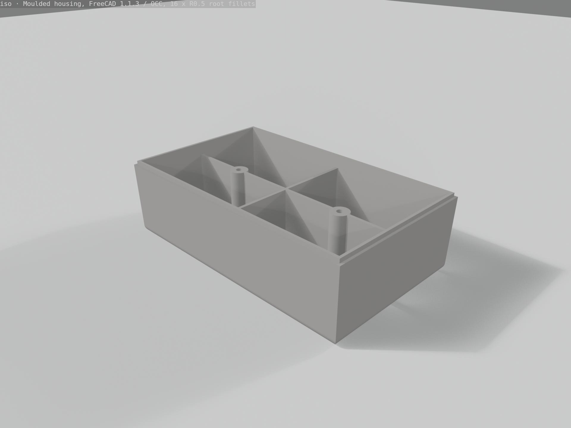 FreeCAD housing rendered in Blender
